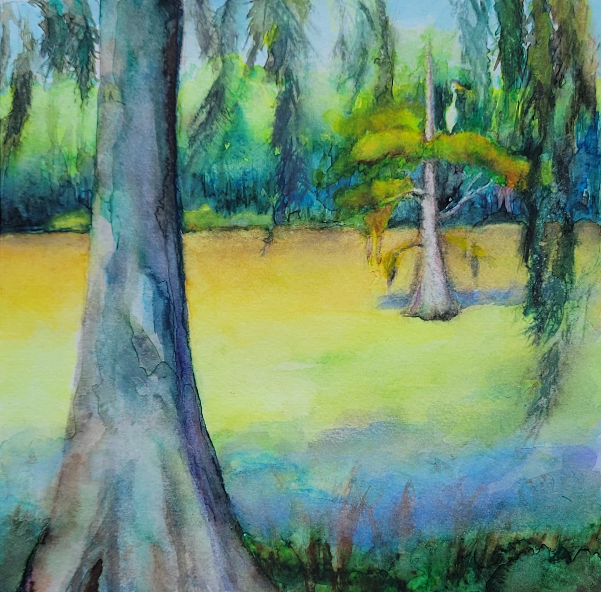 Magnolia Plantation and Gardens, SC - watercolor painting